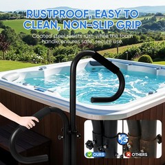 Two Way Hot Tub Handrail 38-62″ Adjustable Height W/ 360° Rotating Dual Handle