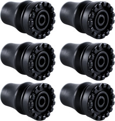 Paquete de 6 puntas de goma para baston resistentes antideslizantes de 19 mm