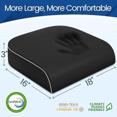 Memory Foam Seat Cushion Ergonomic Comfort Removable Cover Office Car Travel New