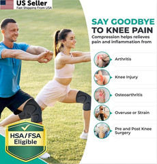 2-Pack Compression Knee Brace Support Sleeve for Meniscus ACL Arthritis Pain USA