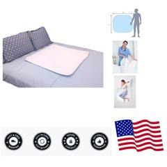 Soft Absorbent Waterproof Bed Pad 34 x36 Inch – Washable 300x for Reusable Un…