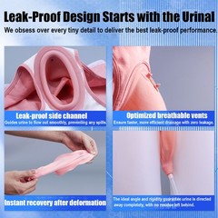 Female Wearable Urinal Bag Silicone Urine Catheter Portable Urine Collector M-XL