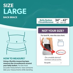 BraceAbility Elastic Low Back Brace – Compression Lower Large, Black
