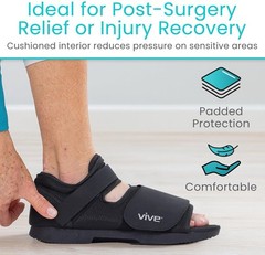 Vive Open Toe Square Toe Post Op Shoe Fracture Medical Shoe Unisex Size Medium