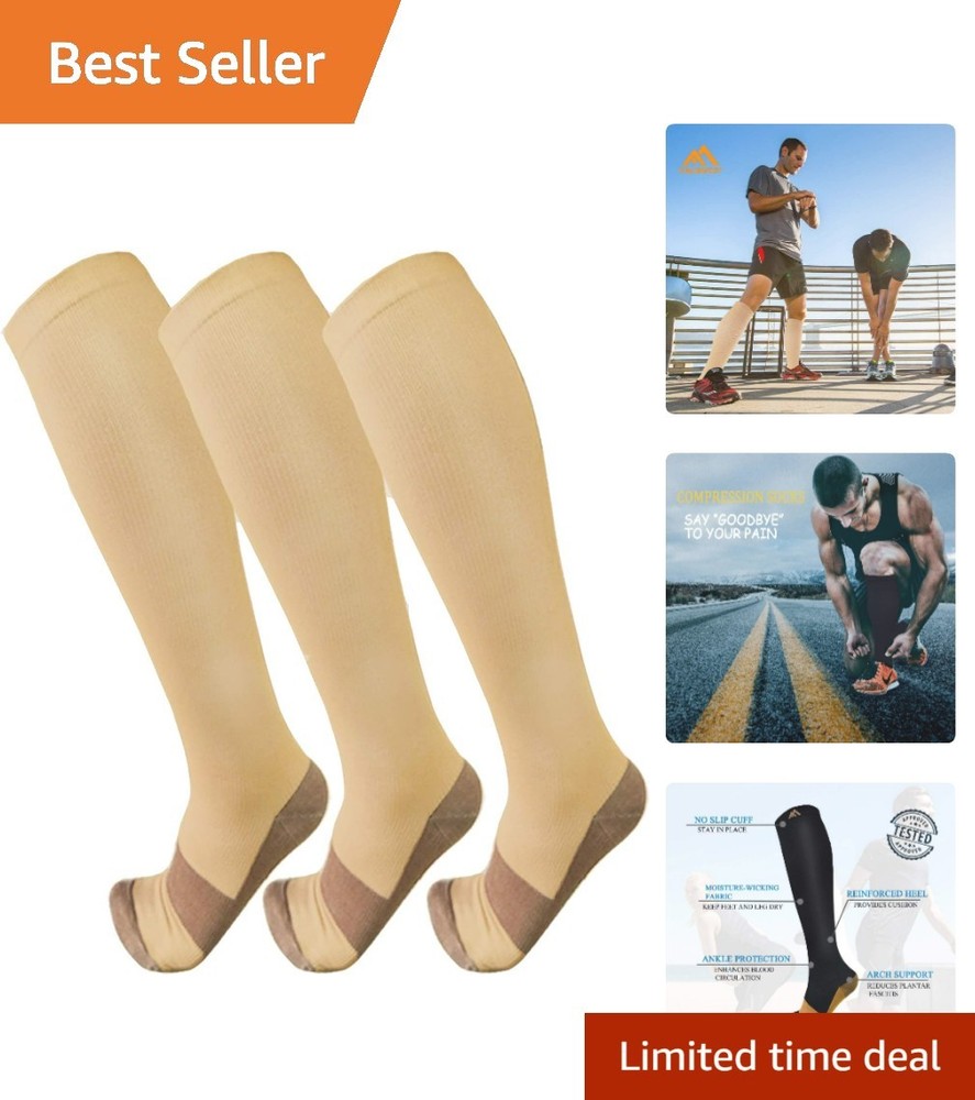 3 Pack Copper Compression Socks – Compression Socks Women & Men Circulation -…