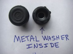 2 Rubber Tips Metal Reinforced – For Canes Crutches or Table Legs 1″ Diameter