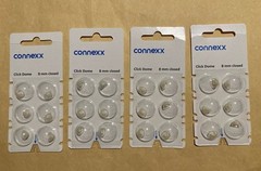 Connexx 8mm Closed Click Domes for Siemens Signia Hearing Devices (4 packs)
