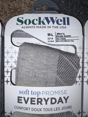 Sockwell Men’s Ascend II Quarter Socks Size M-L 7-10 3 Pairs Grey Red Orange