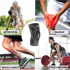 Knee Brace Sleeve Compression Support Sport Gym Joint Pain Arthritis Relief New