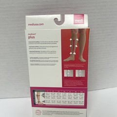 New Mediven Plus 20207 Open Toe Beige 30-40 Size VII Pet. Calf Compression Socks