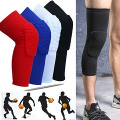 Men Youth Pad Honeycomb Leg Support Knee Sleeve Braces Sports Support Basketball
