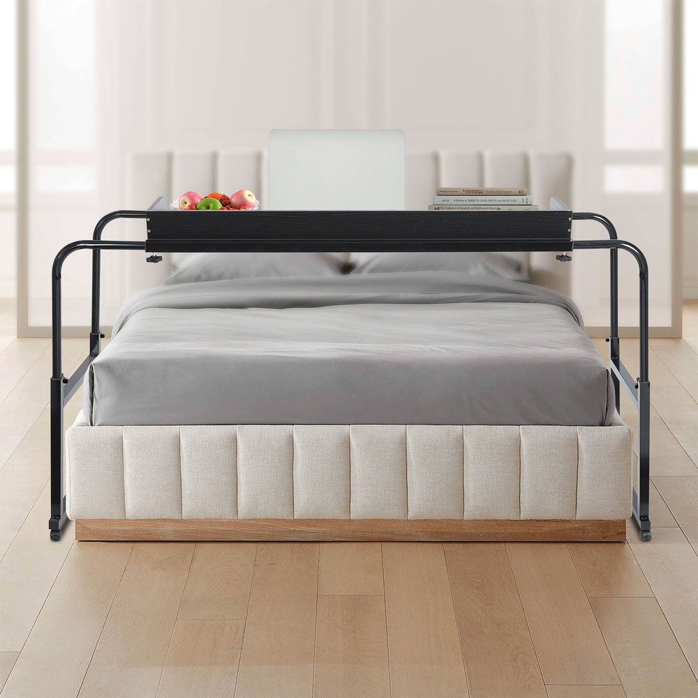 120-210cm (L) Overbed Table, 65-95cm(H) Bedside Desk, Mobility Table Cross Bed
