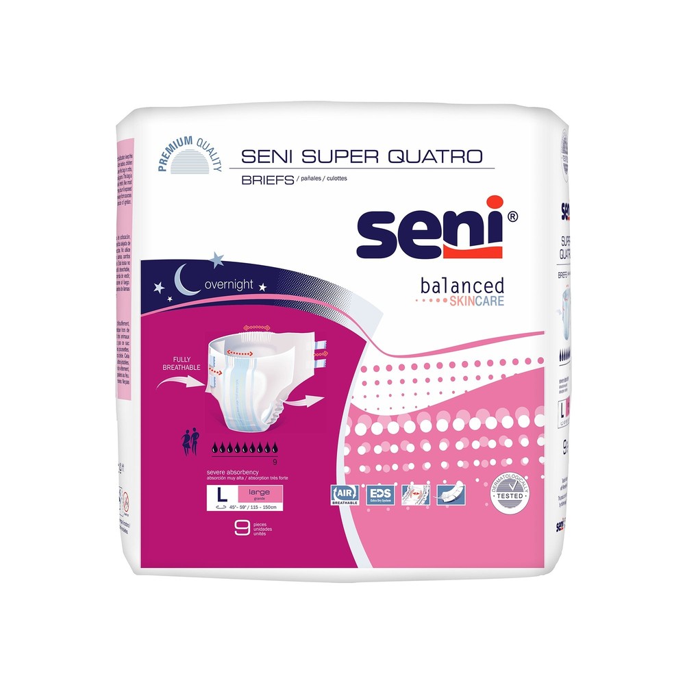 Seni Incontinence Brief Breathable / Overnight S-LA09-BQ1 Severe 18 Ct