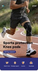 Compression Knee Support Sleeve Elastic Knee Pad Brace Gym Sports Leg Protector