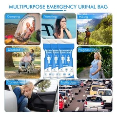 Disposable Urine Bag, 12 PCS Pee Bags for Travel for Women/Men, 800ML2485