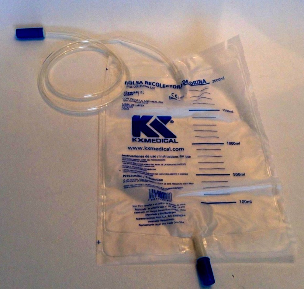 Urinal Drainage Bag 2000 ml Disposable Sterile Latex Free Unisex 200 Units