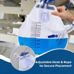 2000ml Urinary Drainage Bags with Anti-Reflux Valve Male Female Catheter Bags
