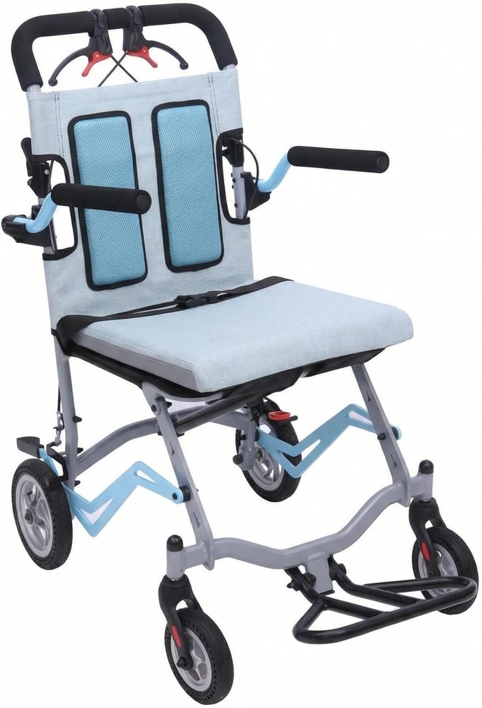 Garvee Folding Portable Wheelchair for Seniors,Lightweight 16″ Transport Chair