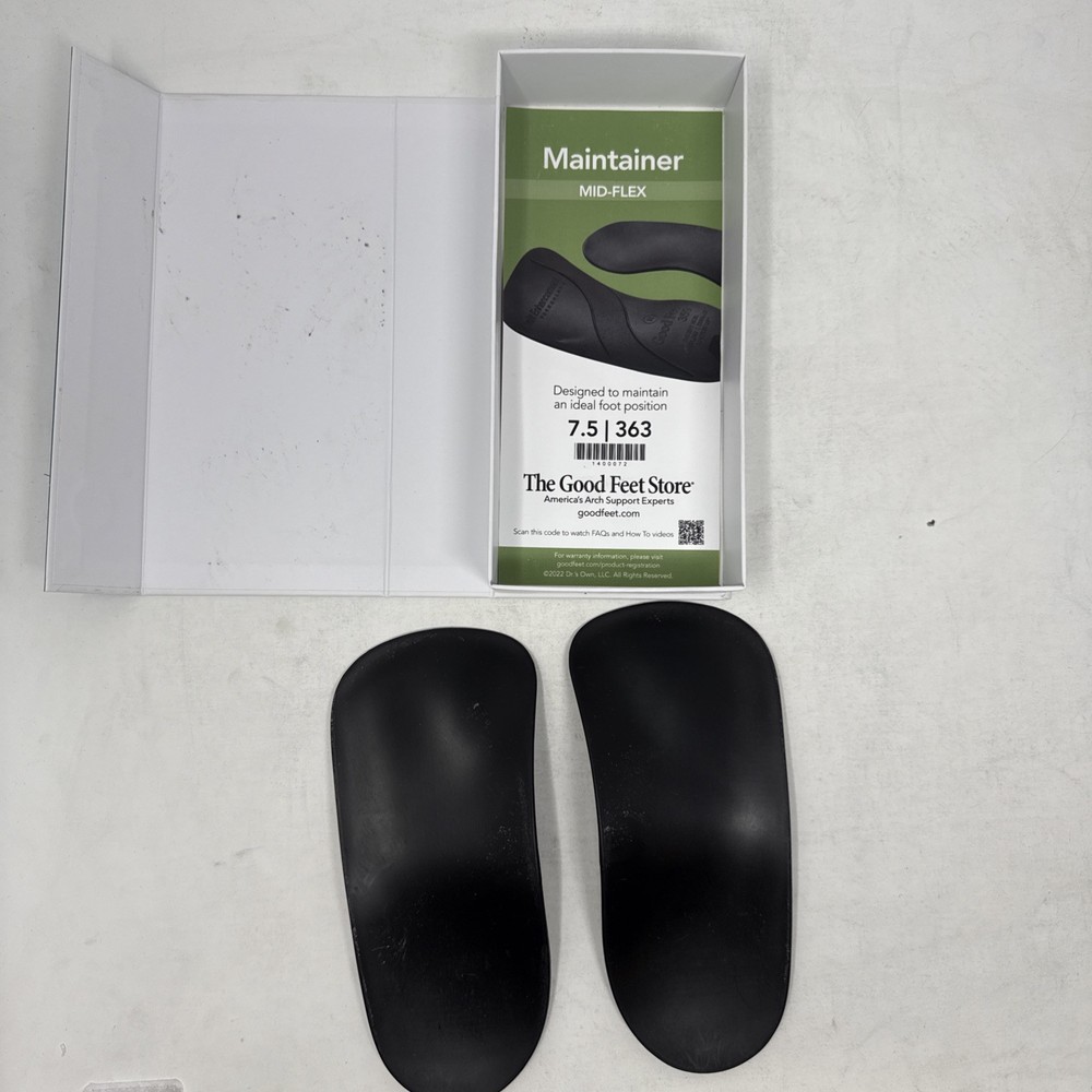The Good Feet Store Arch Insert Maintainer Mid-flex Black 7.5 | 363
