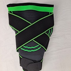 Compression Knee Sleeve Black Green 2XL