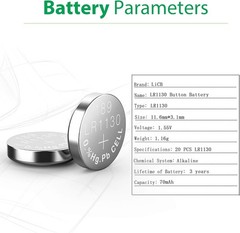 LiCB 20 Pack LR1130 AG10 Battery 1.5V Long-Lasting Alkaline Button Cell…