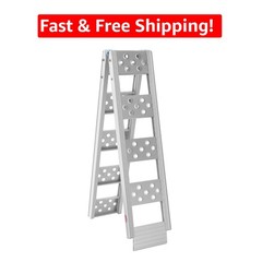 6FT Folding Aluminum Motorcycle Ramp – 440 lbs Capacity & Anti-Slip Surface