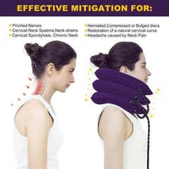 Inflatable Cervical Neck Traction Device Collar Brace Support Pain Relief