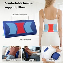 Adjustable Lumbar Support Pillow for Bed & Sleeping, 4-Layer Back Support Cus…