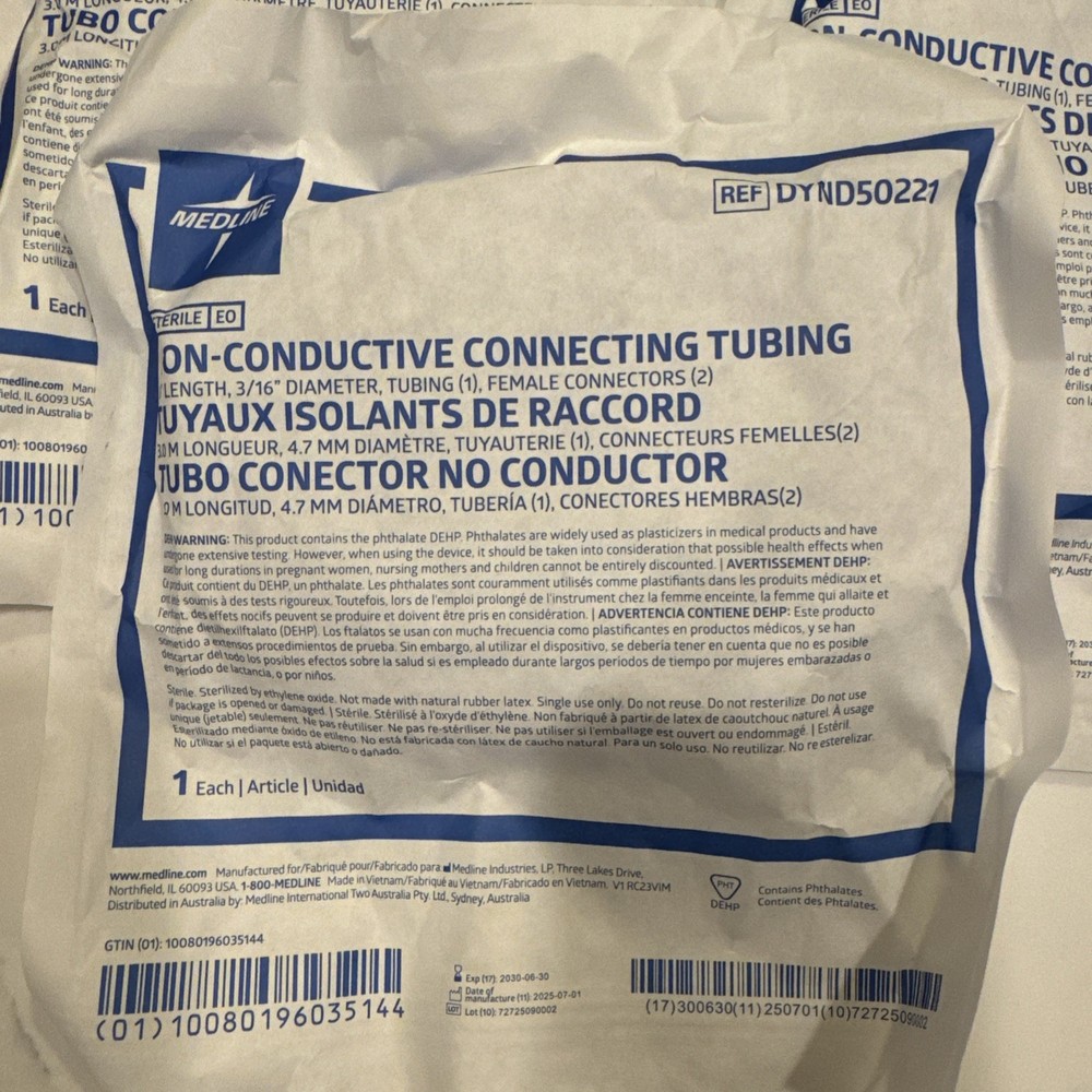 3 Non-Conductive Connecting Tubing 6′ 3/16 Dia. Tubing (1) Female (2) Dynd50216