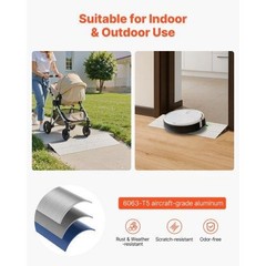 Door Threshold Ramp 2 inch Rise Aluminum Alloy Threshold Ramp Rated 800