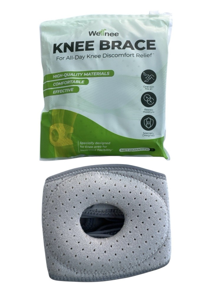 Wellnee Knee Brace For All Day Discomfort Relief One-Size-Fits-All NEW Package