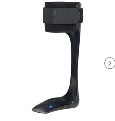 Adjustable Drop Foot Orthosis Brace, Polyethylene, Anatomical Design, Black