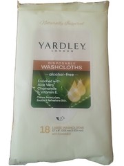 Yardley of London Disposable Washcloths Large 18-count Clean w Camping & Travel