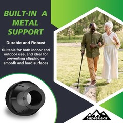 Heavy Duty Rubber Cane Tips 3/4″ – 6 Pack Non-Slip Replacement Tips for Crutches