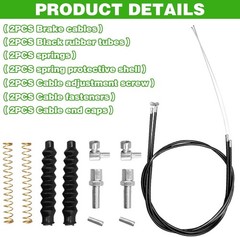 14Pcs Brake Cable Drive Rollator Replacement Parts, Brake Cable Parts for Walker