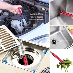 Flexible Magnetic Pickup Tool,Bendable Grabber Tool with 4 Claws & Strong Mag…
