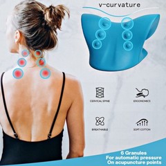 NECK STRETCHER PILLOW ORTHOTIC CERVICAL TRACTION DEVICE PHYSICAL THERAPY RELAXER