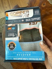 Copper Fit Rapid Relief Back Support Hot/Cold Therapy Gel Pack