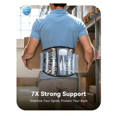 Black and Gray Lumbar Support Belt (A94)