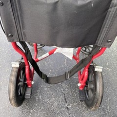 Medline Excel Lightweight Transport Wheelchair Red Folding w/ Hand Brakes &