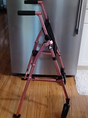 Stander 4300 EZ Fold-N-Go Walker for Adult Seniors-Pink Color. Compact & light.