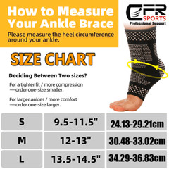 Copper Ankle Sport Foot Wrap Support Brace Compression Achilles tendonitis Sport