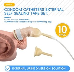 „Condom Catheter External Self Sealing Set 10Pcs Male Condom Catheter 1Pcs 500Ml