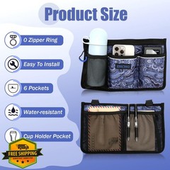 ZHCHG Navy Wheelchair Side Bag Cup Holder