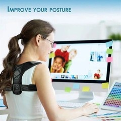 True Fit Posture Corrector Belt Adjustable Back Brace Straightener For Men Women