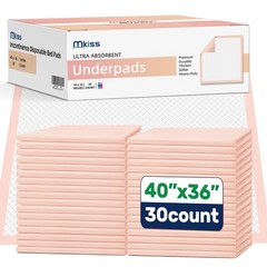 Extra Large Bed Pads with Adhesive Strips 40″ x 36″ 25 Count Super Absorbent Thi