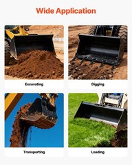 46in Q235 5-Tooth Curved Bucket Tooth Bar, 4560lb, Easy Bolt-On Install