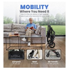Lightweight Foldable Transport Wheelchair Brand New In Box Never Used In Box