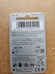 POWER ONE HEARING AID BATTERIES #P13 17 PACKS OF 102 EXP 10/21 &2/18