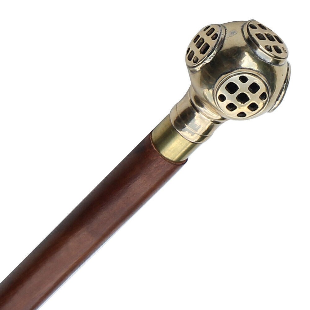Handmade Divemaster Gentlemans Walking Cane Hiking Staff Ambulatory Stick
